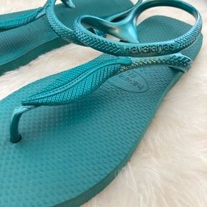 Havaianas Green Leaf Flip Flop Sandals
